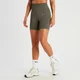 MP Damen Tempo Rib Nahtlose Shorts – Graubraun, Grün