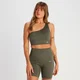 MP Damen Tempo Rib Nahtloser Asymmetrischer BH – Graubraun, Grün