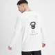 MP Herren Fade-Grafik Langarm-Trainingsshirt — Weiß