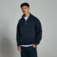 MP Herren Lifestyle robustes Top mit 1/4-Reißverschluss – Tiefblau