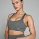 MP Damen Tempo Ultra Geometric Nahtloser Sport-BH – Carbon