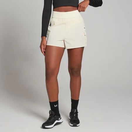 MP Damen Velocity Doppellagige Shorts — Ecru