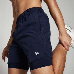 MP Herren 2-in-1-Trainingsshorts — Navy - Size S