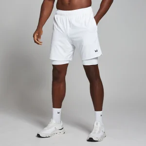 MP Herren 2-in-1-Trainingsshorts — Weiß - Size M