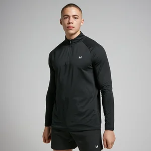 MP Herren Trainingstop mit 1/4-Reißverschluss – Schwarz - Size XXS