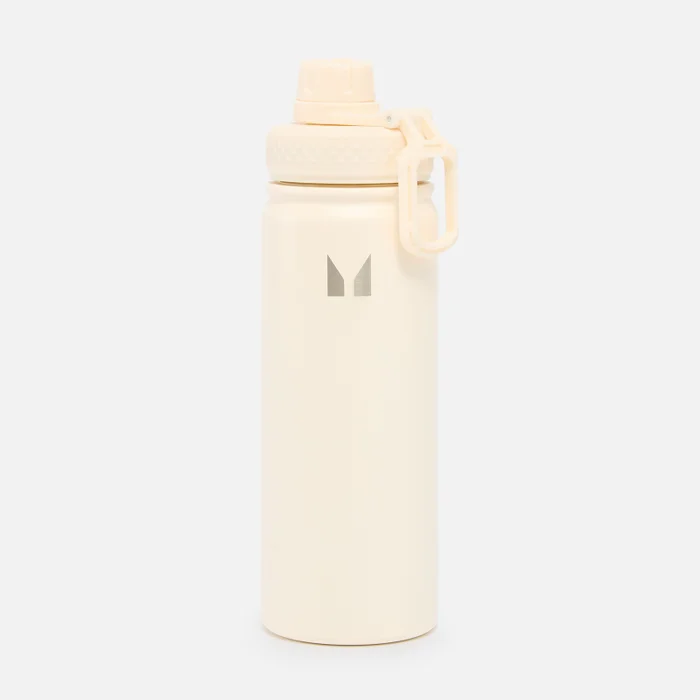 Mittelgroße Metallwasserflasche – Cremefarben