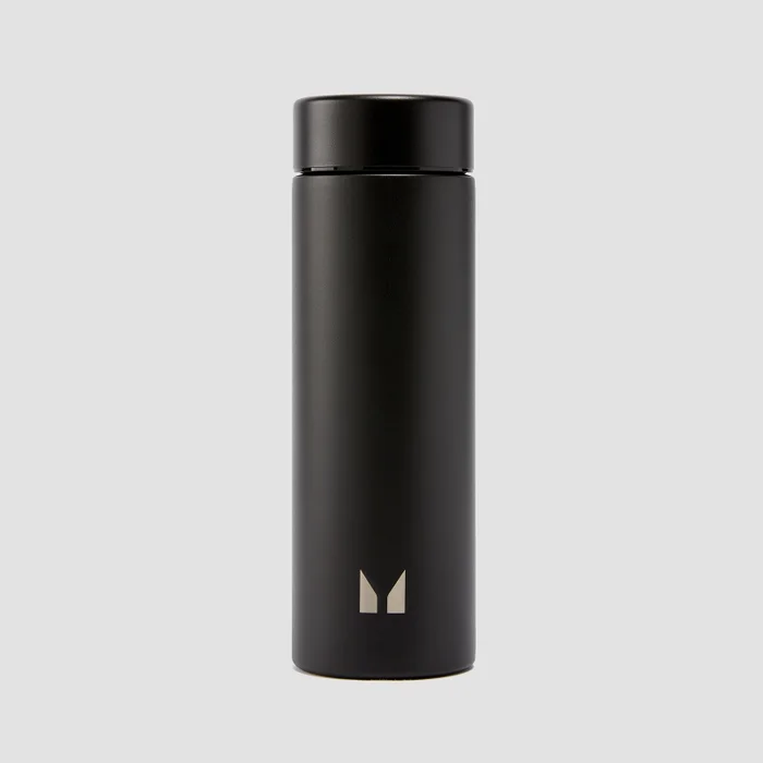 Große Metallwasserflasche – Schwarz