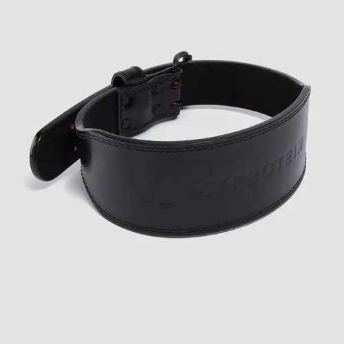 Myprotein Premium Gewichthebergürtel aus Leder – Schwarz