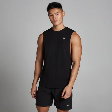 MP Herren Rest Day Tanktop mit tiefem Armausschnitt – Schwarz