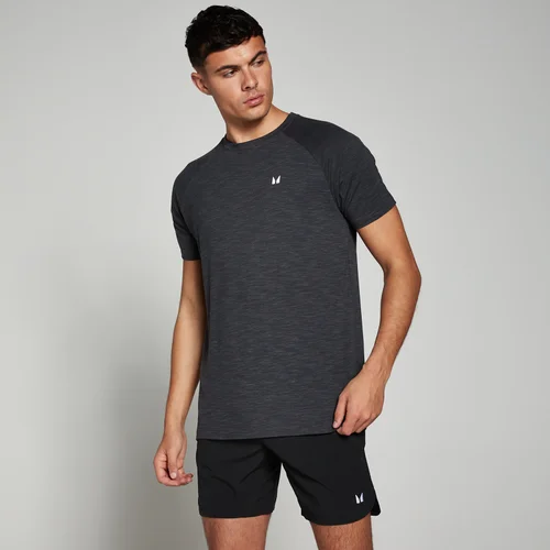 MP Herren Performance Kurzarm-T-Shirt – Schwarz meliert