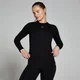 MP Damen Basics Körperbetontes Langarm-T-Shirt – Schwarz
