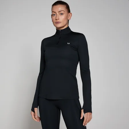 MP Damen Training Top mit 1/4-Reißverschluss – Schwarz