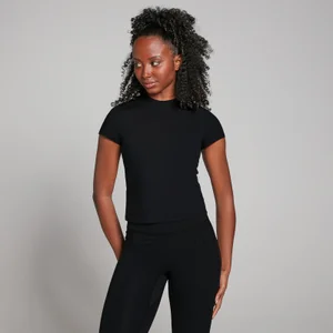 MP Damen Tempo Body Fit Kurzarm-T-Shirt – Schwarz - Size S
