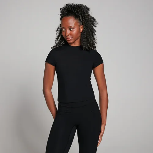 MP Damen Tempo Body Fit Kurzarm-T-Shirt – Schwarz