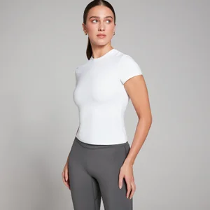 MP Damen Tempo Body Fit Kurzarm-T-Shirt – Weiß - Size S