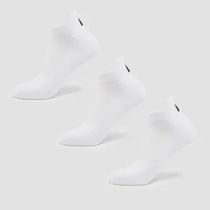 MP Unisex Turnschuh-Socken (3er-Pack) – Weiß - Size UK 6-8