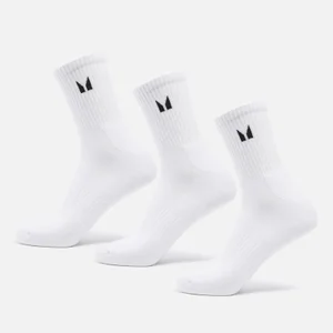 MP Crew-Socken Unisex (3er Pack) — Weiß - Size UK 6-8