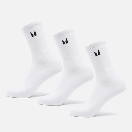 MP Crew-Socken Unisex (3er Pack) — Weiß