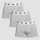 MP Herren Boxershorts (3er-Pack) Hellgrau/Weiß
