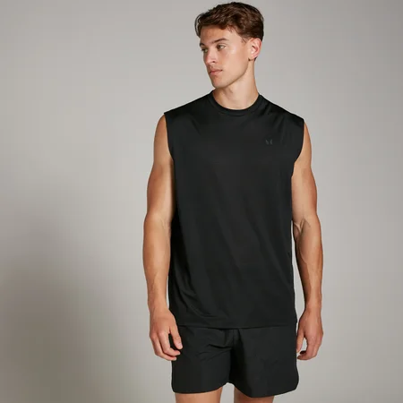 MP Herren Tempo Oversize-Netz-Trainings-Tanktop – Schwarz