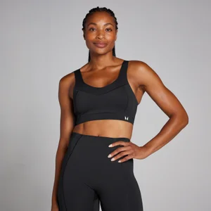 MP Damen Tempo Ultra Geklebter Sport-BH – Schwarz - Size XS