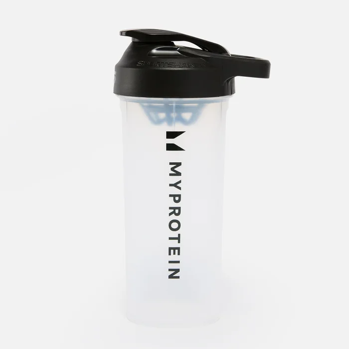 Myprotein X Kunststoff-Sportshaker – ca. 800 ml – Transparent/Schwarz