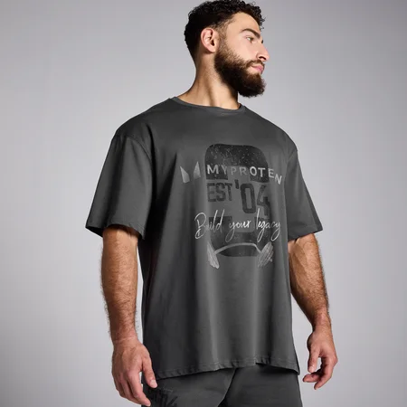 MP Origin T-Shirt mit Grafik – Verwaschenes Grau