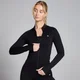 MP Damen Shape Nahtlose Jacke mit durchgehendem Reißverschluss – Schwarz