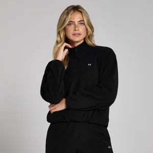 MP Damen Fleece mit 1/4-Reißverschluss und Trichterkragen – Schwarz - Size L