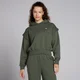 MP Damen Tempo Grafik Crop-Kapuzenpulli – Dunkles Olivgrün