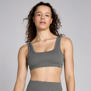 MP Damen Lifestyle Nahtloser Waffel-BH – Gunmetal - Size XS