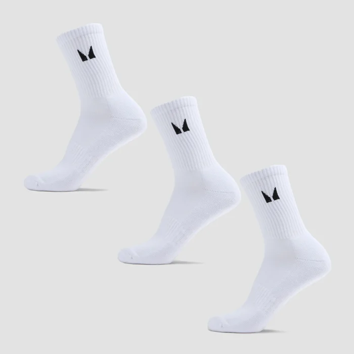 MP Unisex-Crew-Socken (3er-Packung) – Baumwolle/Babyrosa/Babyblau
