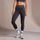 MP Damen Nahtlose Gerippte Leggings – Schwarz
