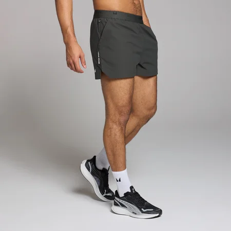 MP Herren Tempo Graphic Shorts, 8 cm – Verwaschenes Schwarz