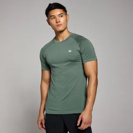 MP Herren Tempo nahtloses T-Shirt – Steinfarbene Waschung