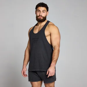 MP Herren Origin Washed Stringer-Top mit Grafik – Verwaschenes Schwarz - Size XS