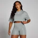 MP Damen Origin Super Crop Graphic T-Shirt – Fossilgrau