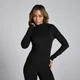 MP Damen Lifestyle Transparentes Top mit Trichterkragen – Schwarz