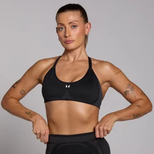 MP Damen Tempo nahtloser Hybrid-Sport-BH – Schwarz - Size XXL