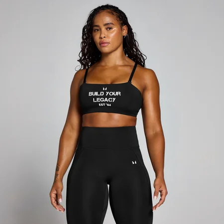 MP Damen Origin Graphic Trainings-Sport-BH – Schwarz