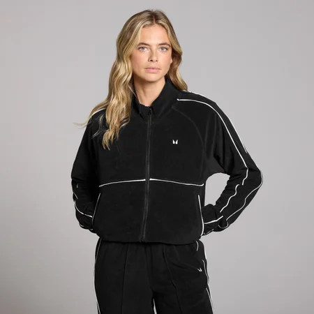 MP Damen Lifestyle Frottee-Trainingsjacke – Schwarz