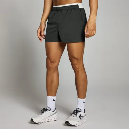 MP Herren 7,5 cm Gewebte Trainingsshorts – Verwaschenes Schwarz