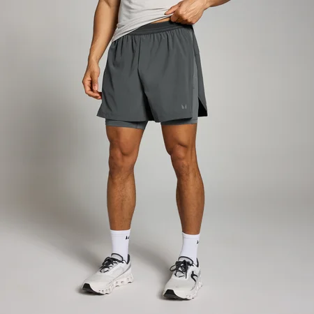 MP Herren Velocity 13 cm 2-in-1 Shorts – Dunkelgrau