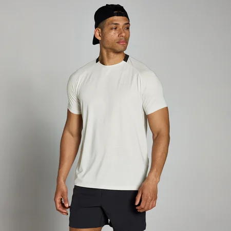 MP Herren Tempo Trainingstop mit Gittertextur – Nebel