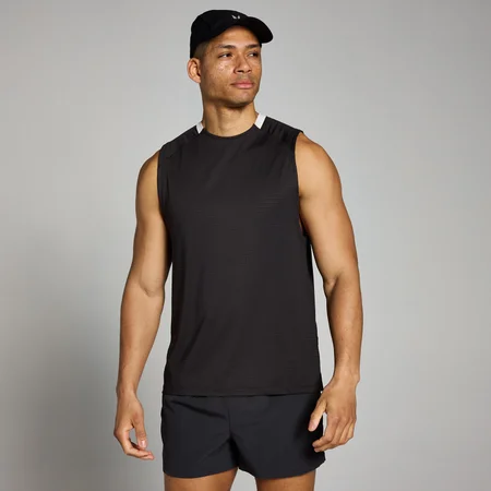 MP Herren Tempo Tanktop mit Gittertextur – Verwaschenes Schwarz