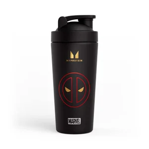 Myprotein Deadpool-Shaker aus recyceltem Metall – Schwarz - Option Deadpool