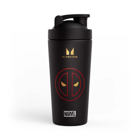 Myprotein Deadpool-Shaker aus recyceltem Metall – Schwarz