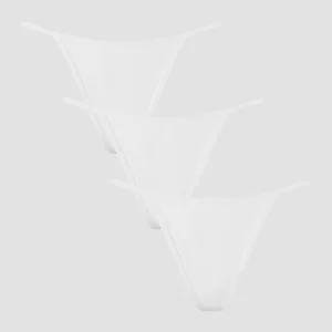 MP Damen G-String mit mittelhohem Bund (3er-Packung) – Weiß - Size L