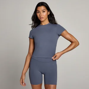MP Damen Tempo Body Fit Kurzarm-T-Shirt – Dunkles Graublau - Size XS