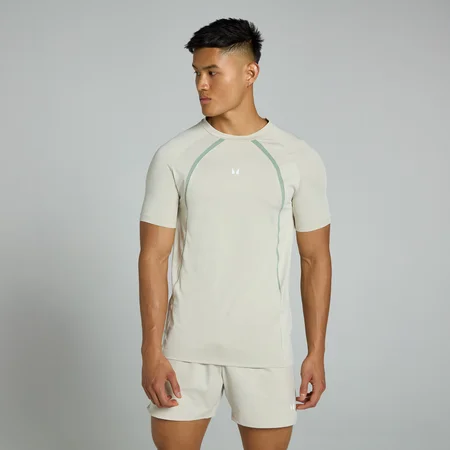 MP Herren Tempo Panel Kurzarm-T-Shirt – Asche